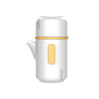 new design white ceramic thermos with cup lid and infuser