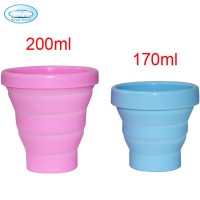 Unbreakable reusable coffee cup, silicone foldable cup for coffee